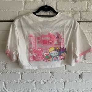 Hello kitty crop tee